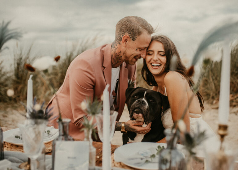 Ronja Bensch Hochzeitsfotograf Leverkusen: Hochzeit Fotoshooting Strand Schilling
